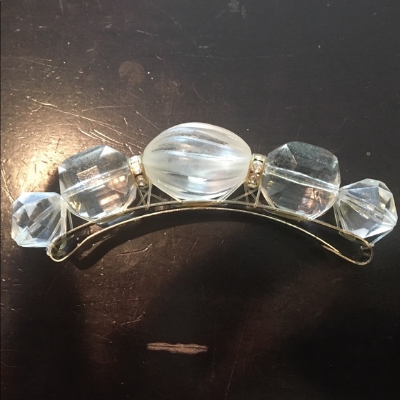 Crystal and Rhinestone Barrette - Picture 2 of 4